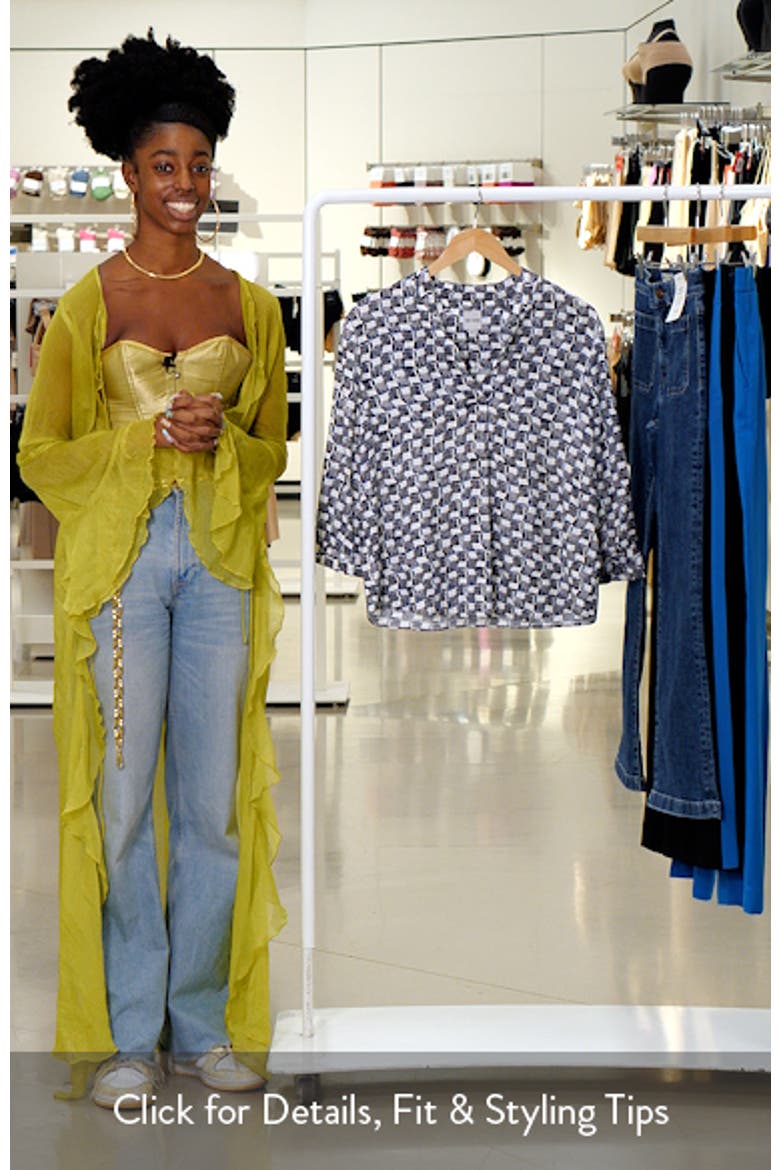 Basketweave Split Neck Shirt video