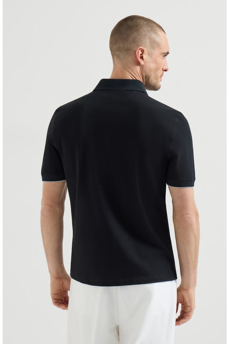 Piqué polo shirt, Alternate, color, Black