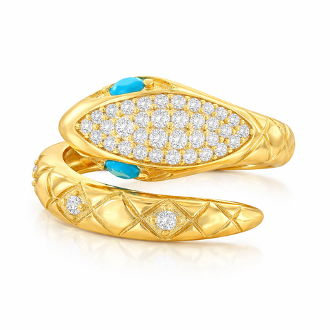 Gold-Tone Snake Ring