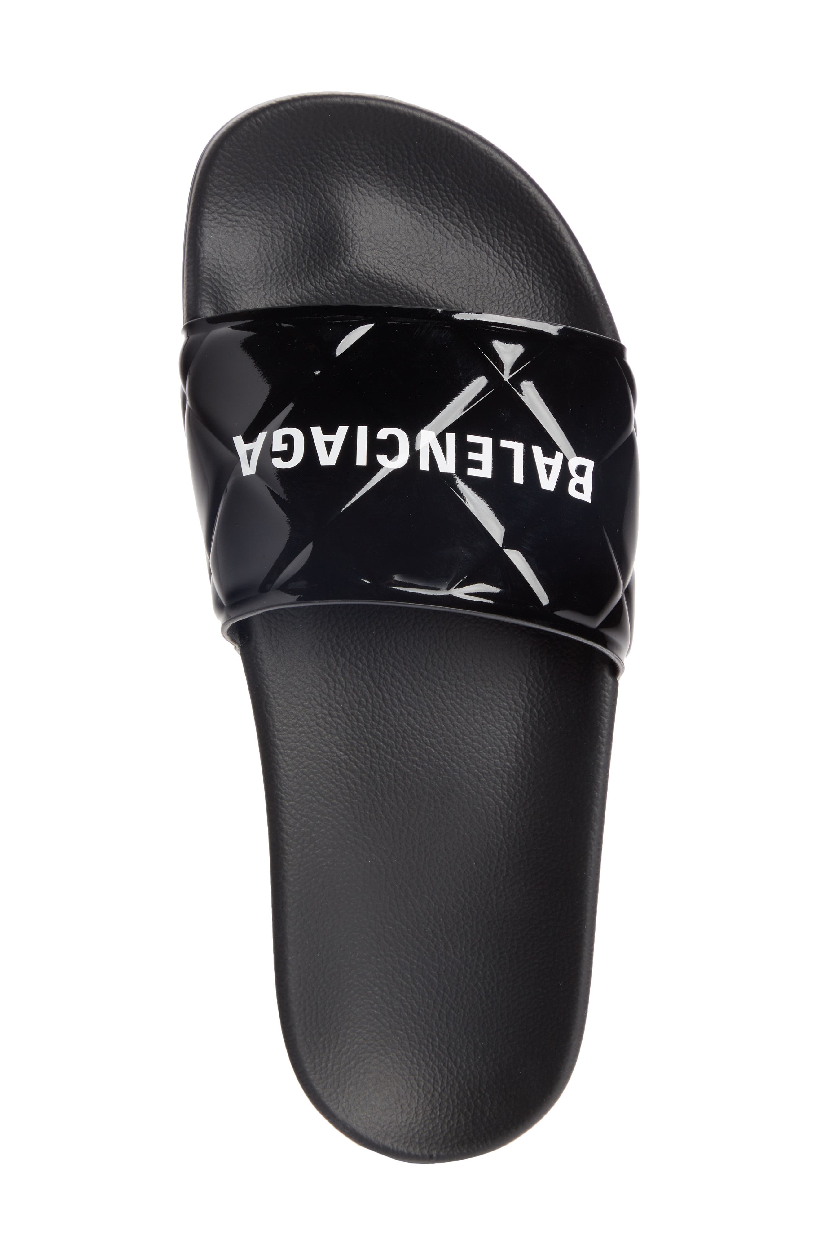 Balenciaga Patent Leather Slide Sandal, Alternate, color, 