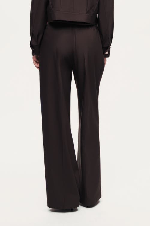 Nocturne Relaxed Drawstring Wide-leg Pants In Brown