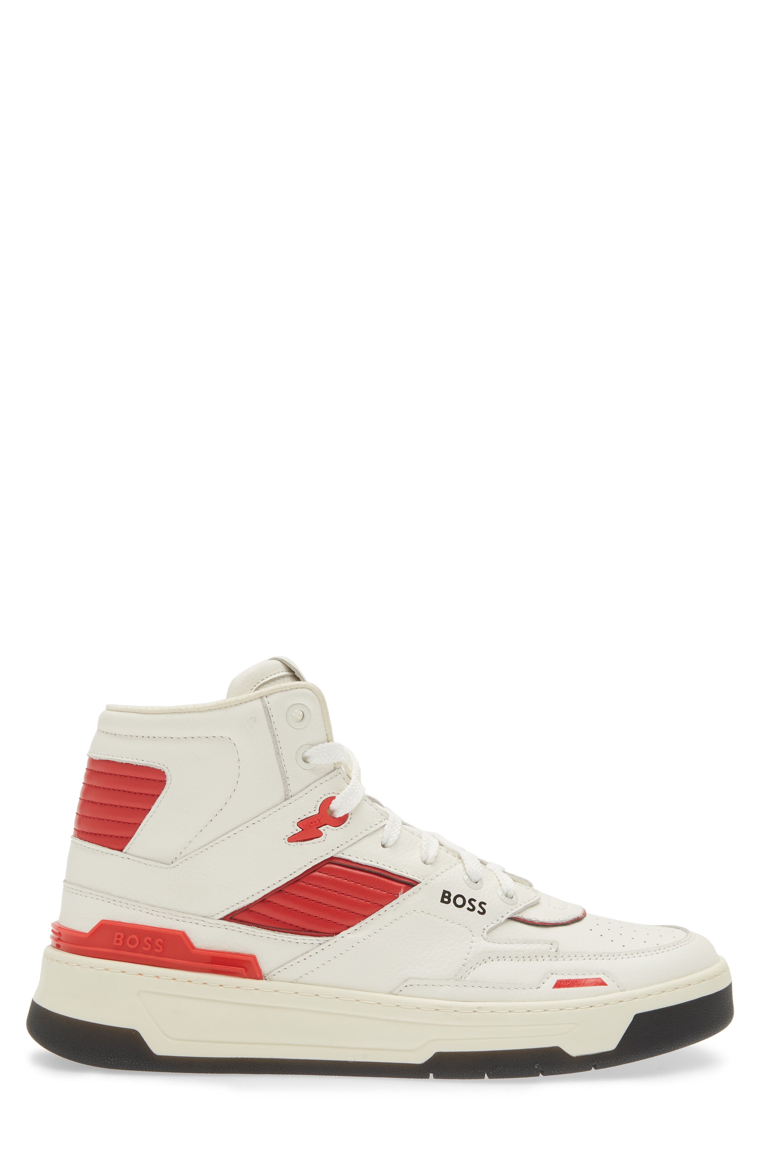 BOSS Baltimore High Top Sneaker, Alternate, color, Open White