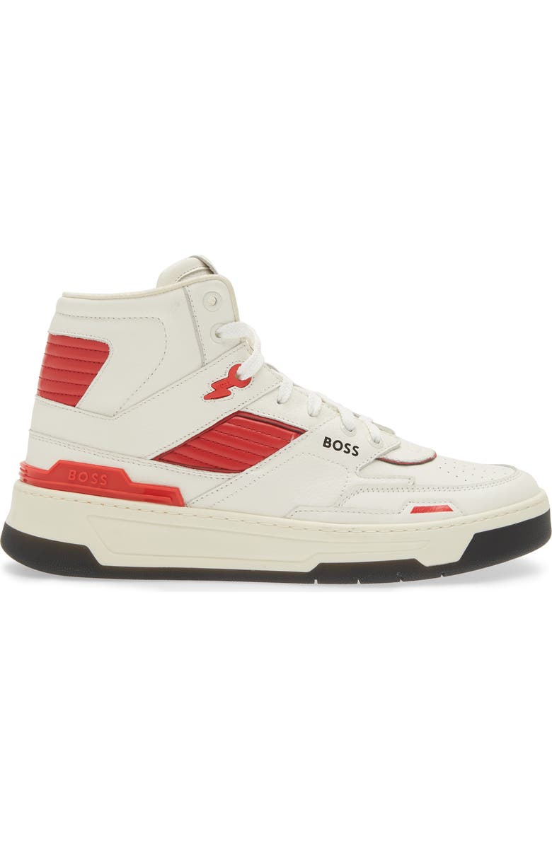 BOSS Baltimore High Top Sneaker, Alternate, color, Open White
