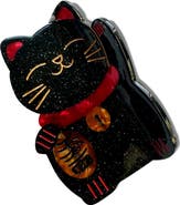 Solar Eclipse Lucky Cat Claw Clip