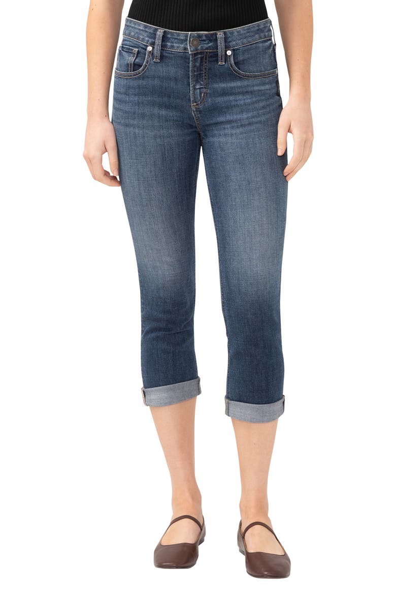 Suki Curvy Mid Rise Capri Jeans, Main, color, INDIGO