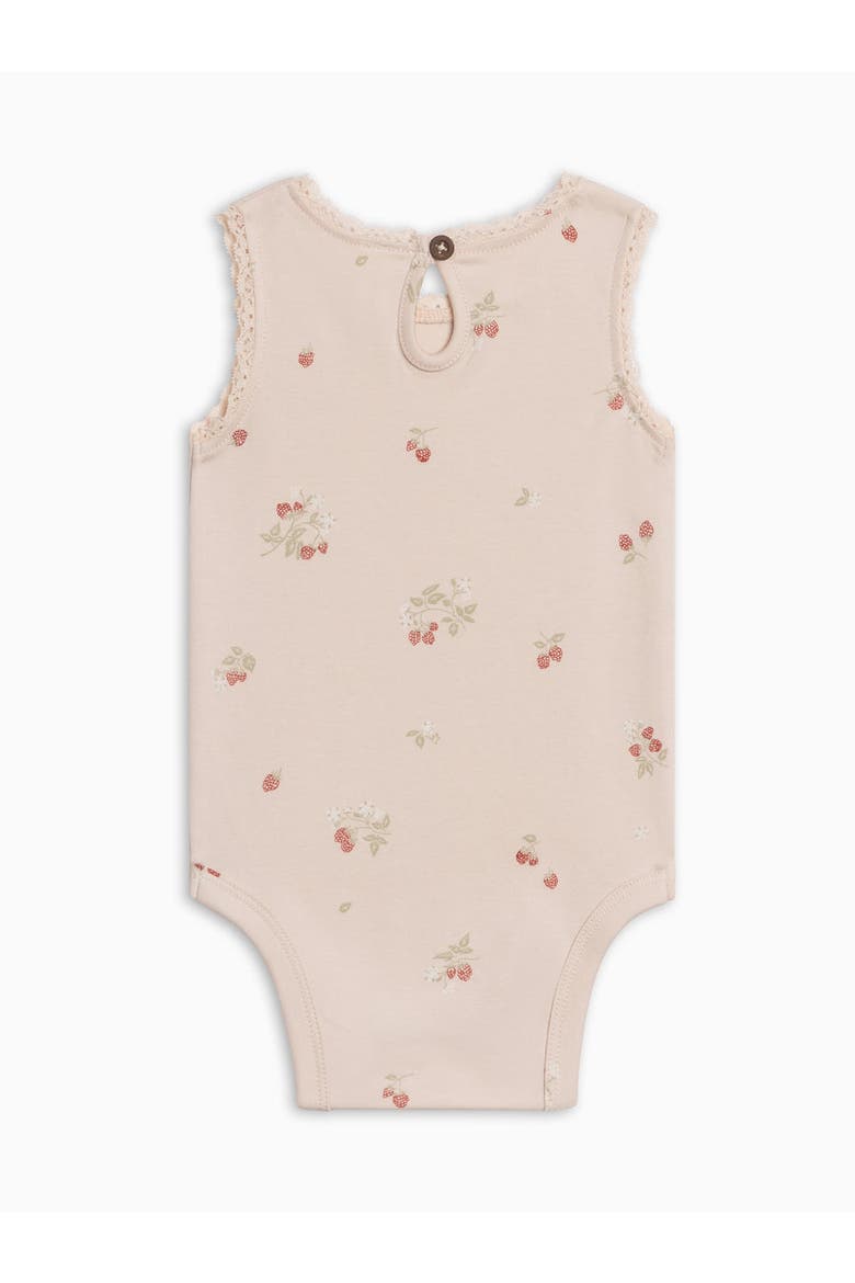 Organic Luna Lace Tank Bodysuit, Alternate, color, Raspberries / Shell + Mint