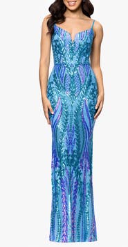 Blondie Nites Sequin Sleeveless Mermaid Gown
