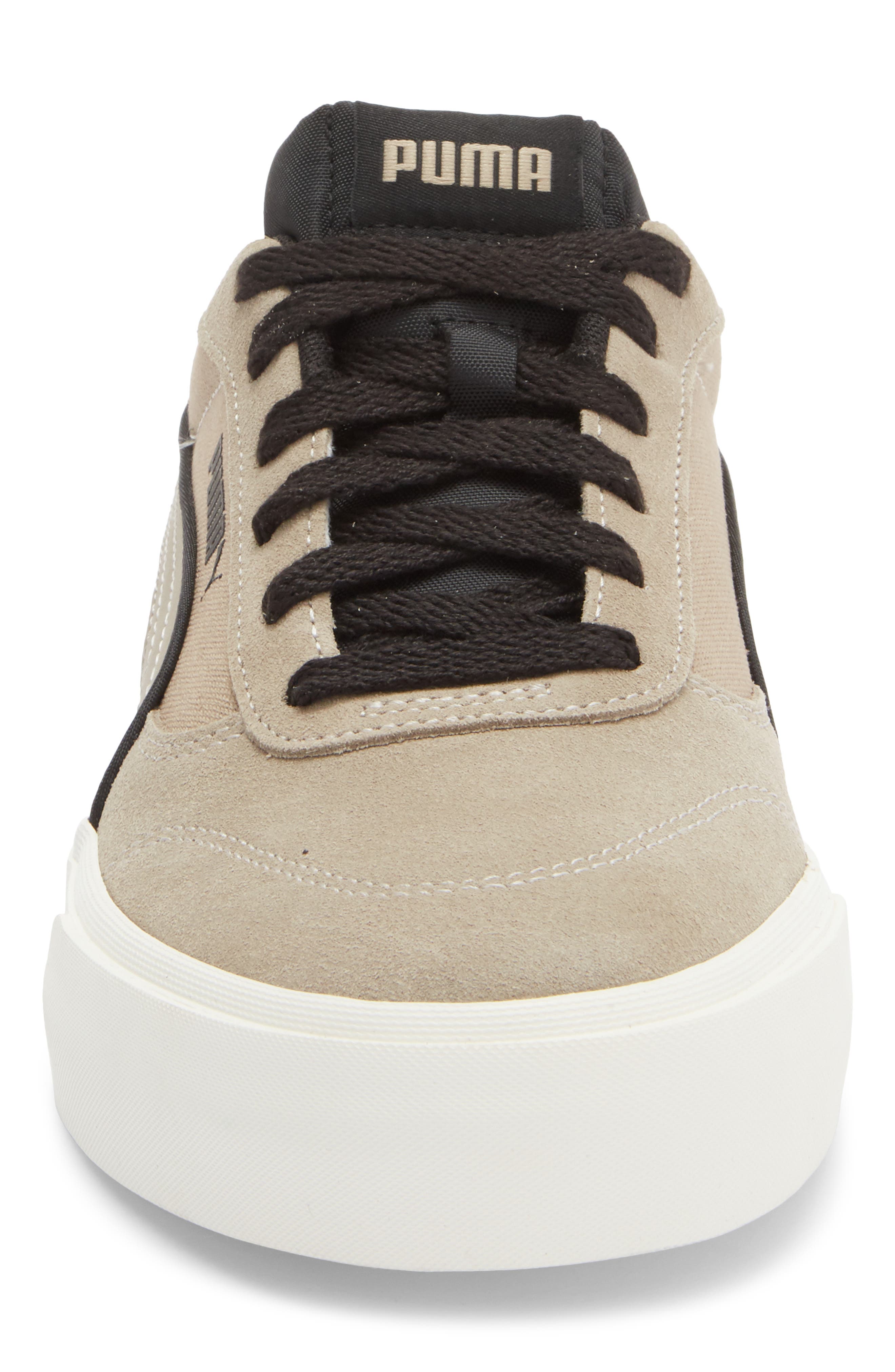 PUMA Court Classic Vulcanized Sneaker, Alternate, color, Ice Coffee/ Puma Black