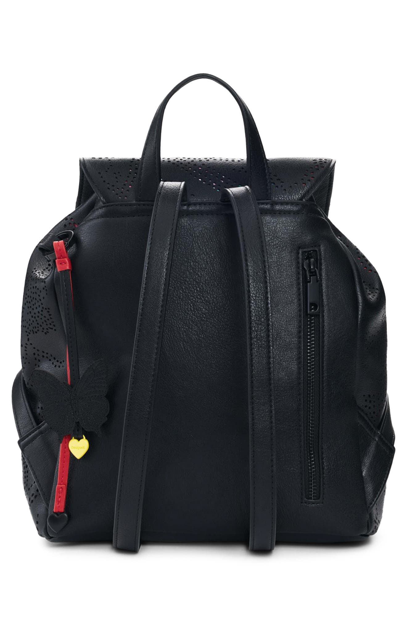 Desigual Mini Perforated Design Convertible Backpack, Alternate, color, 