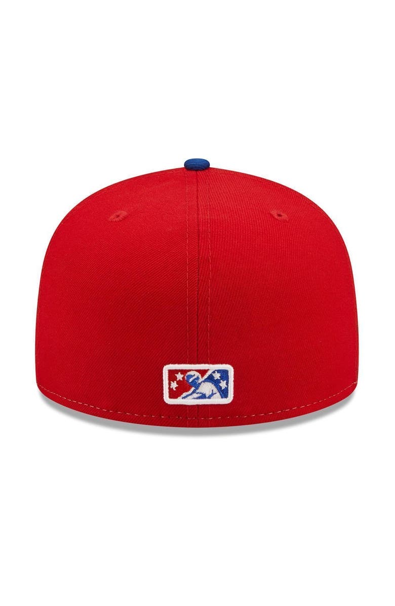 New Era Men's New Era White Delmarva Shorebirds Scrapple Theme Night 59FIFTY Fitted Hat, Alternate, color, 