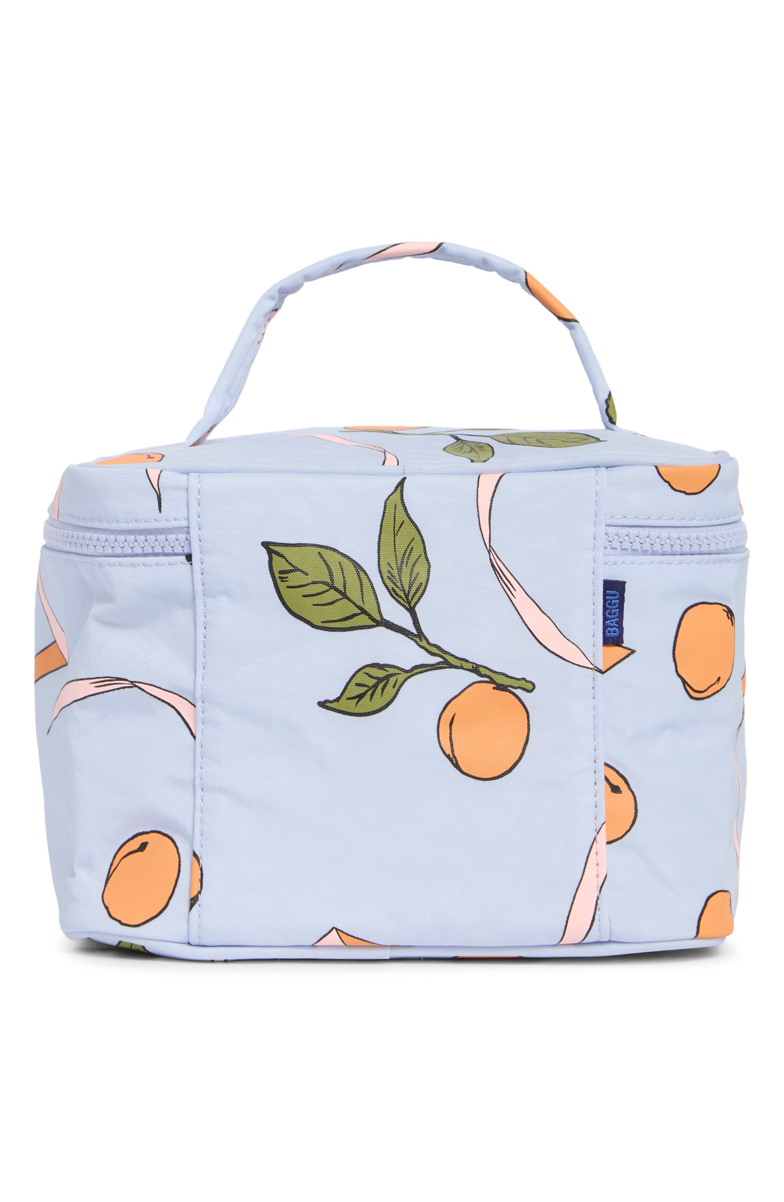Large Cosmetic Case, Alternate, color, APRICOTS RIBBONS