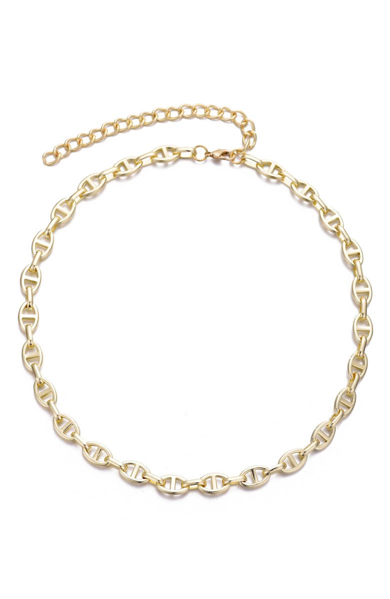 Adornia Mariner Link Chain Necklace, Alternate, color, Gold