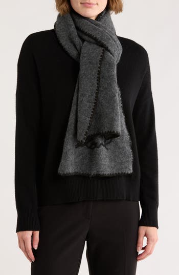 Karl Lagerfeld Paris Whipstitch Logo Scarf