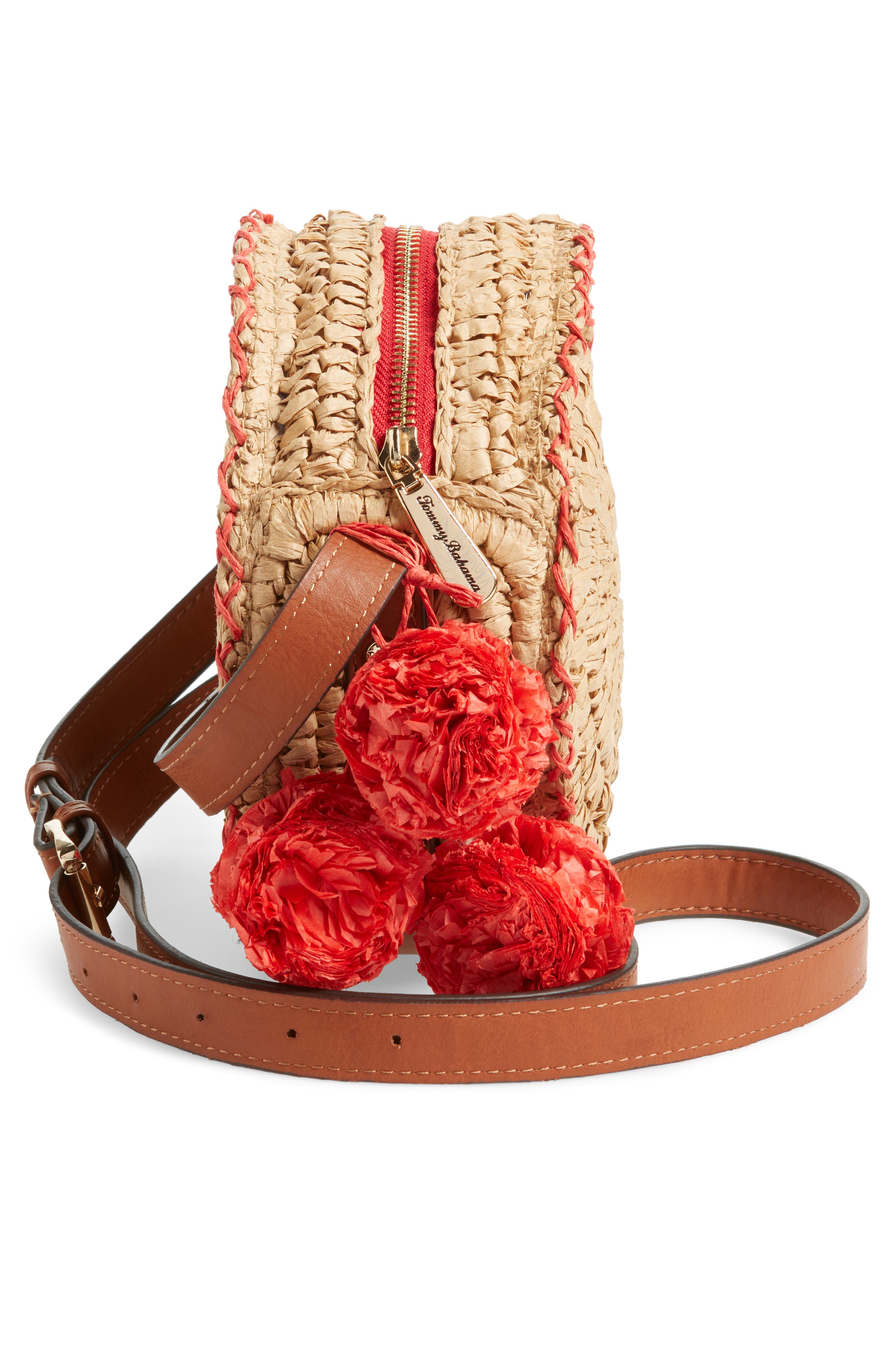 Tommy Bahama Pirro Woven Straw Crossbody Bag, Alternate, color, 