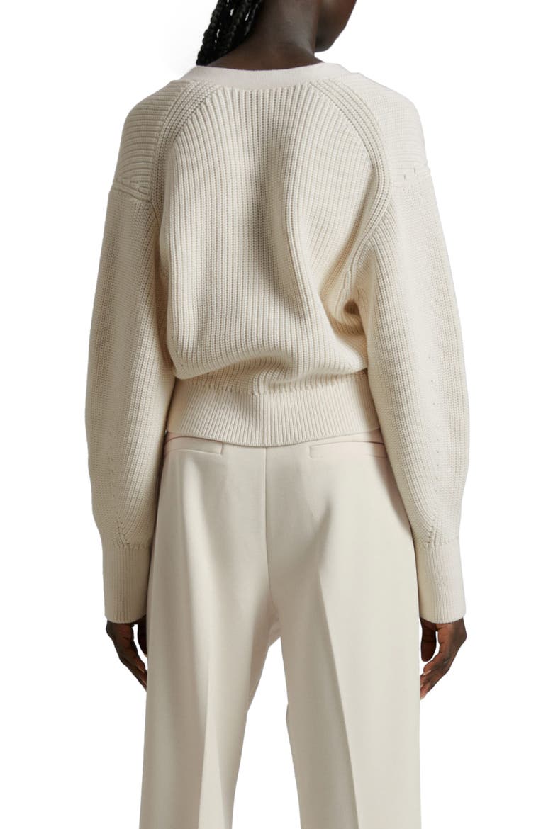 Button-Up Cotton Cardigan, Alternate, color, OFFWHITE