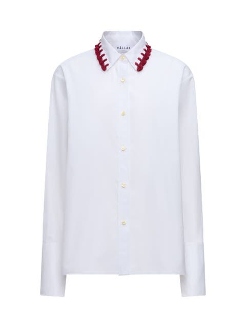 BILLIE Tassel collar shirt