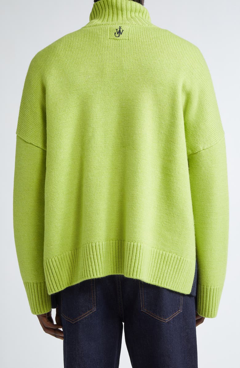 JW Anderson Two-Tone Patch Pocket Wool & Alpaca Blend Sweater, Alternate, color, 