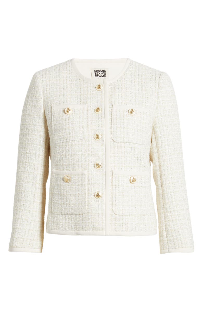 Anne Klein Button Tweed Jacket, Alternate, color, 