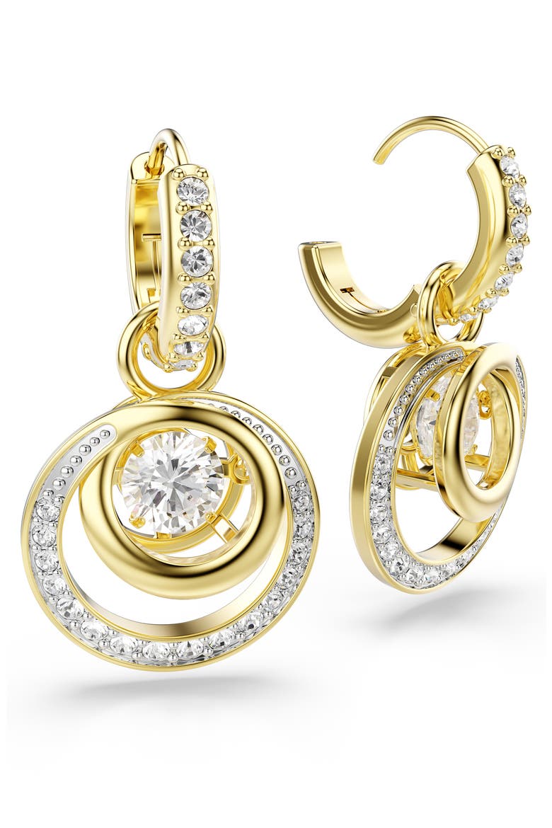 Hyperbola Drop Earrings, Alternate, color, GOLD/ WHITE
