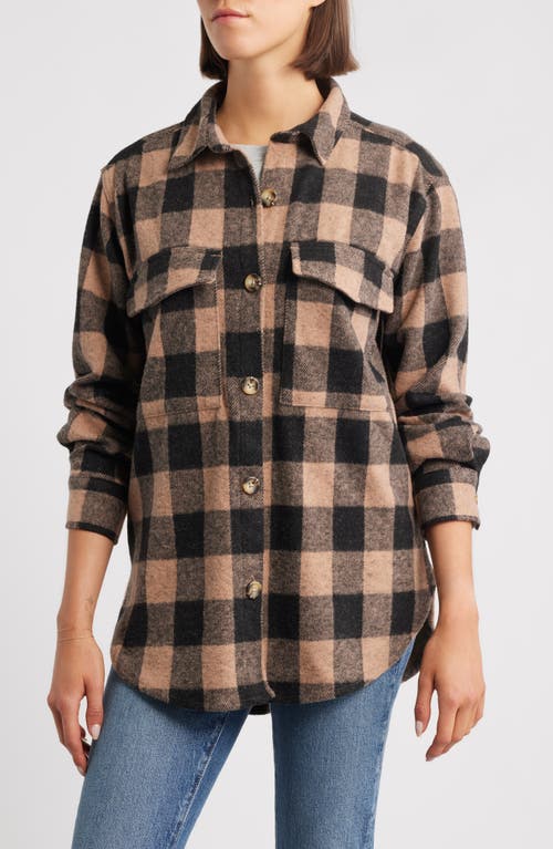 Beachlunchlounge Taelyn Buffalo Plaid Oversize Button-up Shirt In Multi