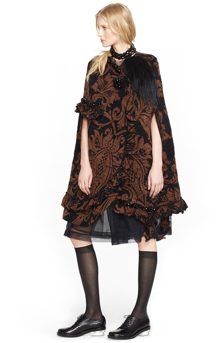 Simone Rocha Chenille Tapestry Cape, Alternate, color, 