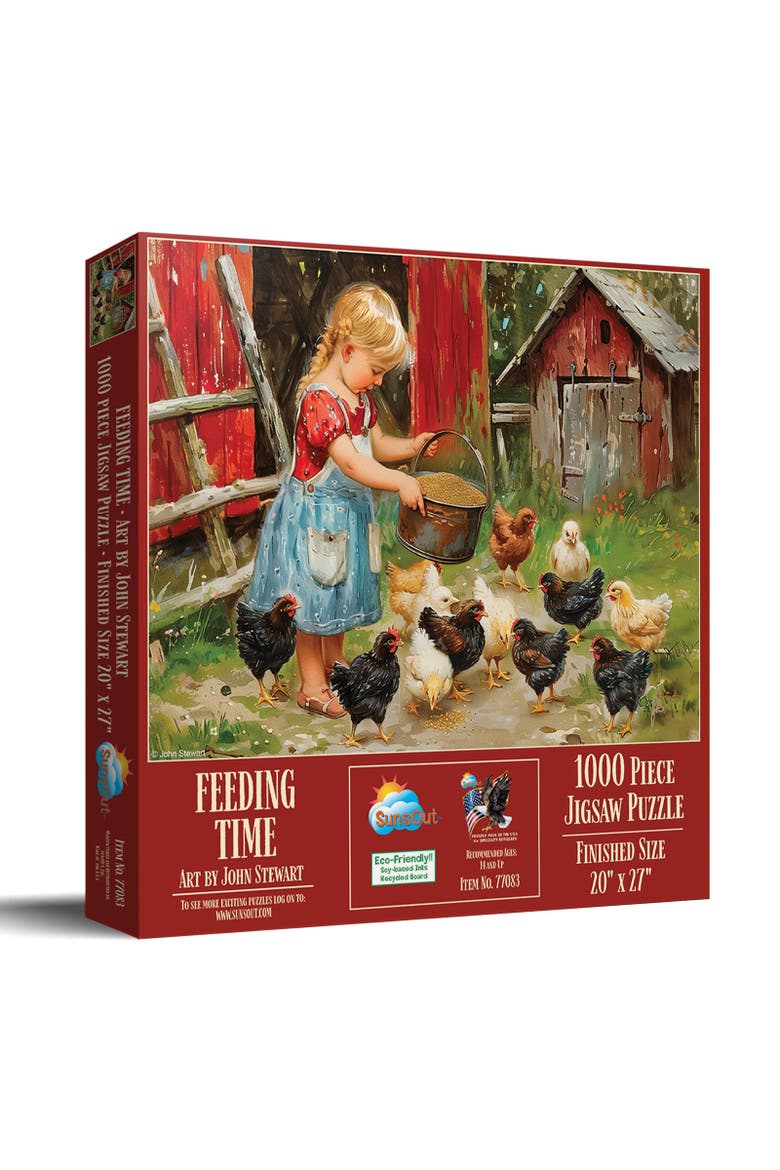 Feeding Time 1000 piece Jigsaw Puzzle for Adults, Main, color, Multicolor
