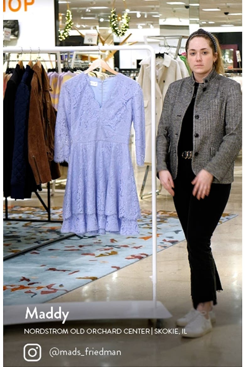 Long Sleeve Lace Fit & Flare Dress video