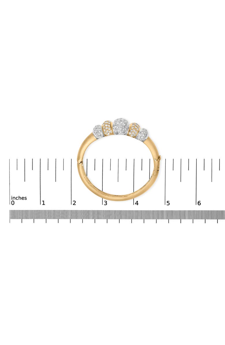 Haus of Brilliance 18K Gold 6.00 Cttw Diamond Graduating Dome Bangle Bracelet, Alternate, color, Yellow