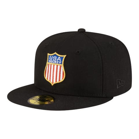Men's New Era  Black US Hockey 59FIFTY Fitted Hat