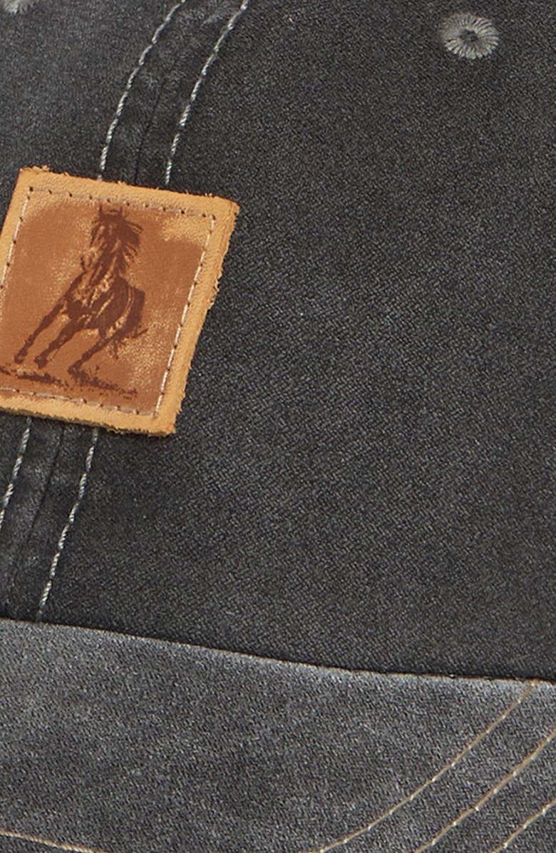ONE OF THESE DAYS Running Horse Leather Patch Hat, Alternate, color, Charcoal