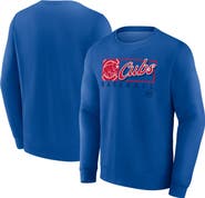 FANATICS Men's Fanatics Royal Chicago Cubs Focus Fleece Pullover Sweatshirt