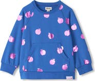 Hatley Kids' Foil Apples Raw Edge Pullover