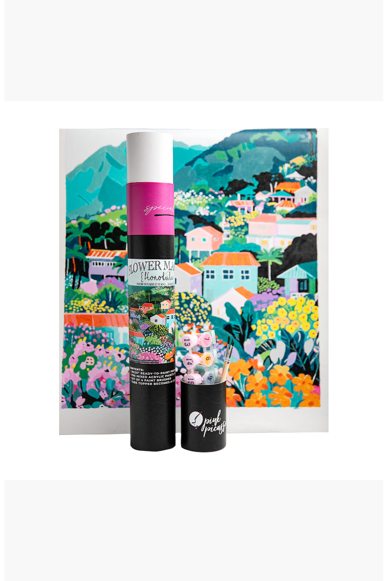 Honolulu Flower Market Paint by Numbers Kit, Alternate, color, Multicolor