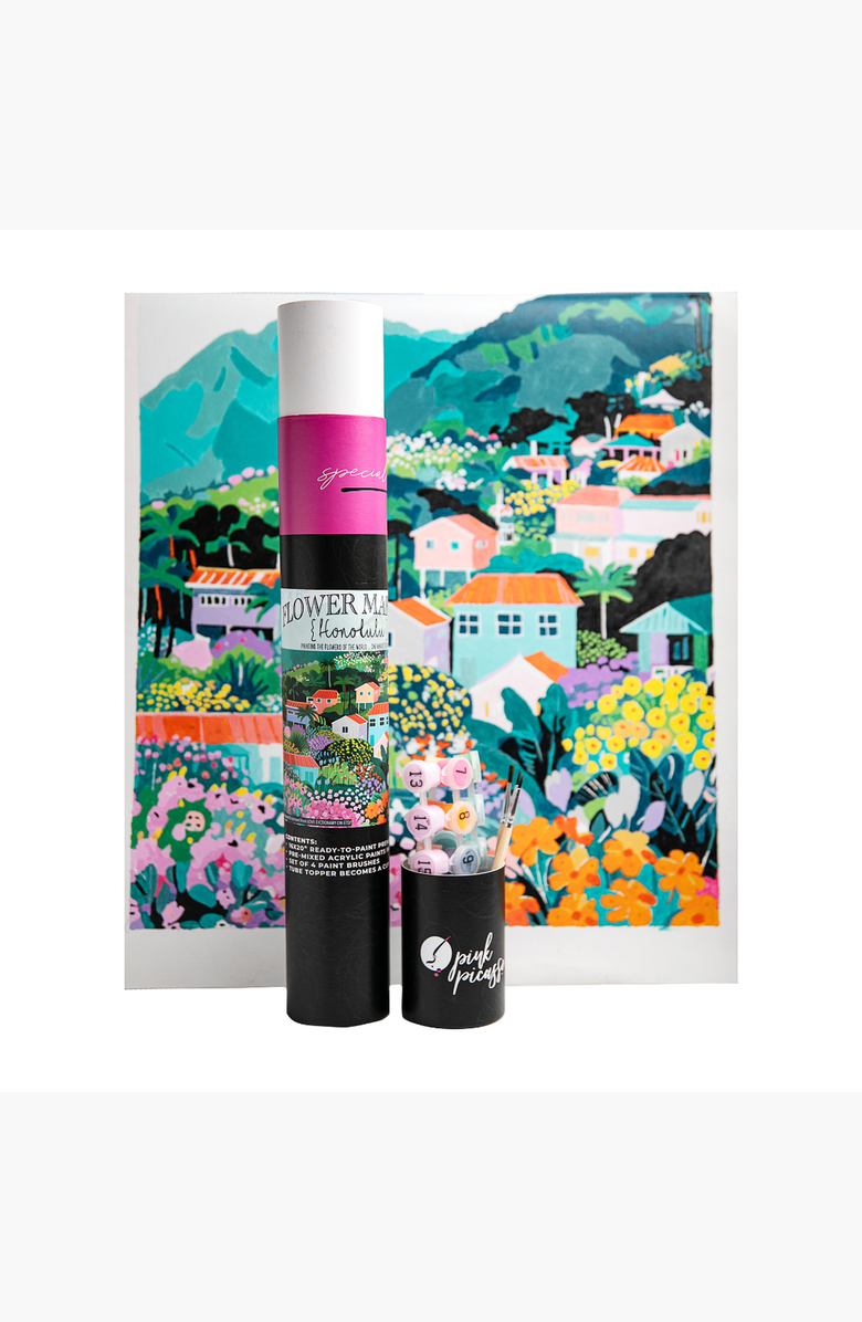 Pink Picasso Kits Honolulu Flower Market Paint by Numbers Kit, Alternate, color, Multicolor