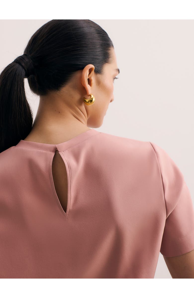 The Fold Roche Silk Top, Alternate, color, Pink