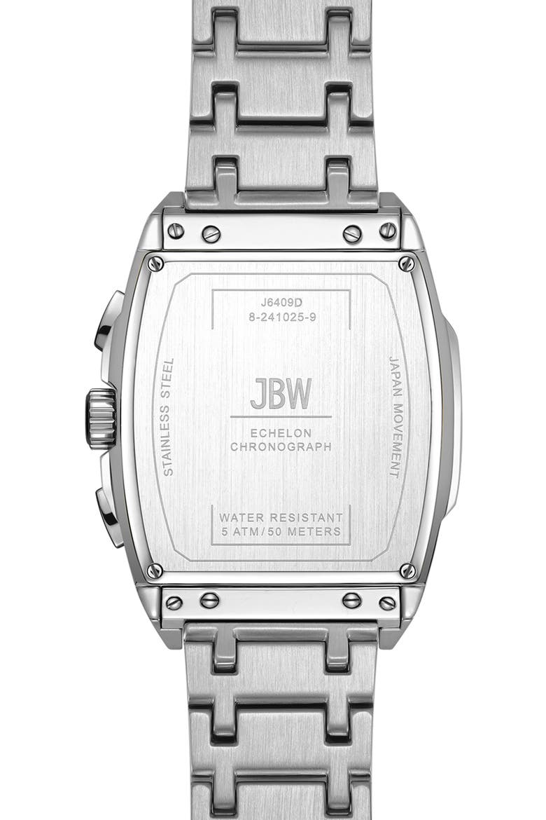 Echelon Diamond Bracelet Strap Chronograph Watch, 41mm x 12mm, Alternate, color, STAINLESS STEEL