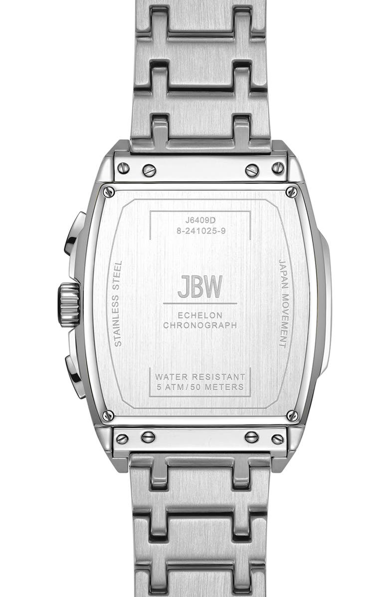 JBW Echelon Diamond Bracelet Strap Chronograph Watch, 41mm x 12mm, Alternate, color, Stainless Steel