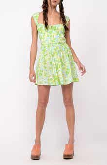 Floral Keyhole Fit & Flare Minidress