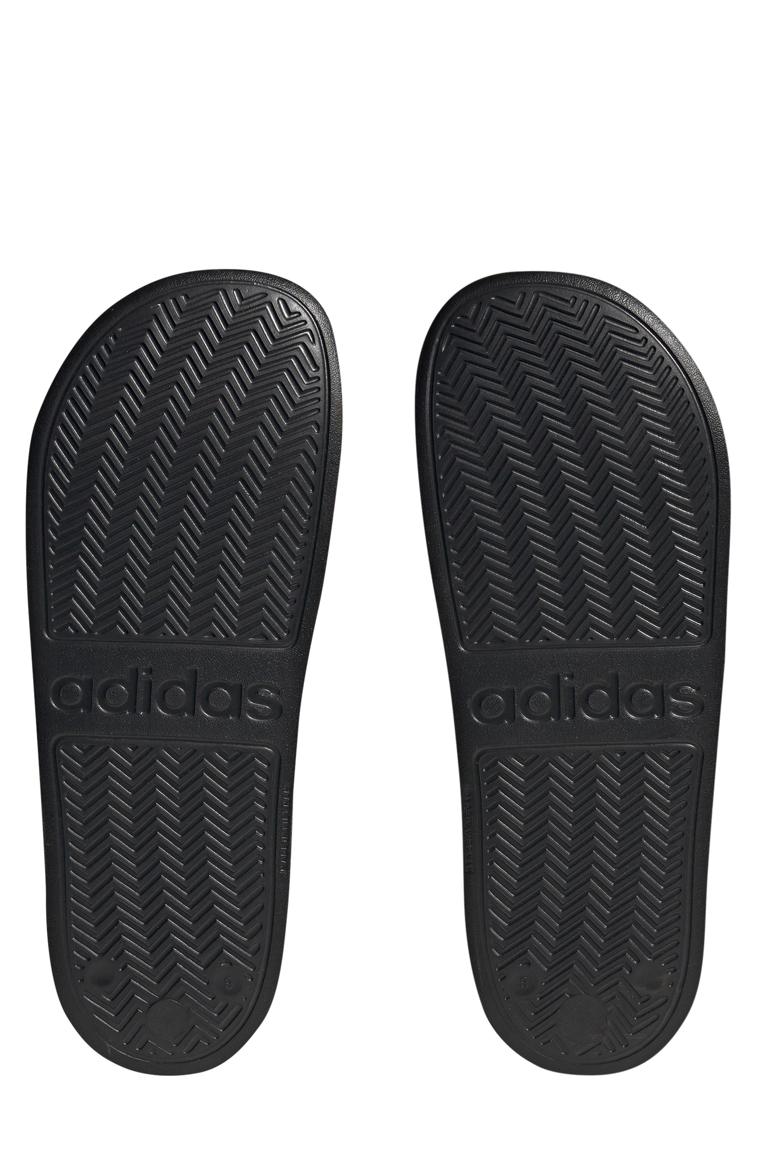 adidas Adilette Shower Slide Sandal, Alternate, color, White/ Black/ Black