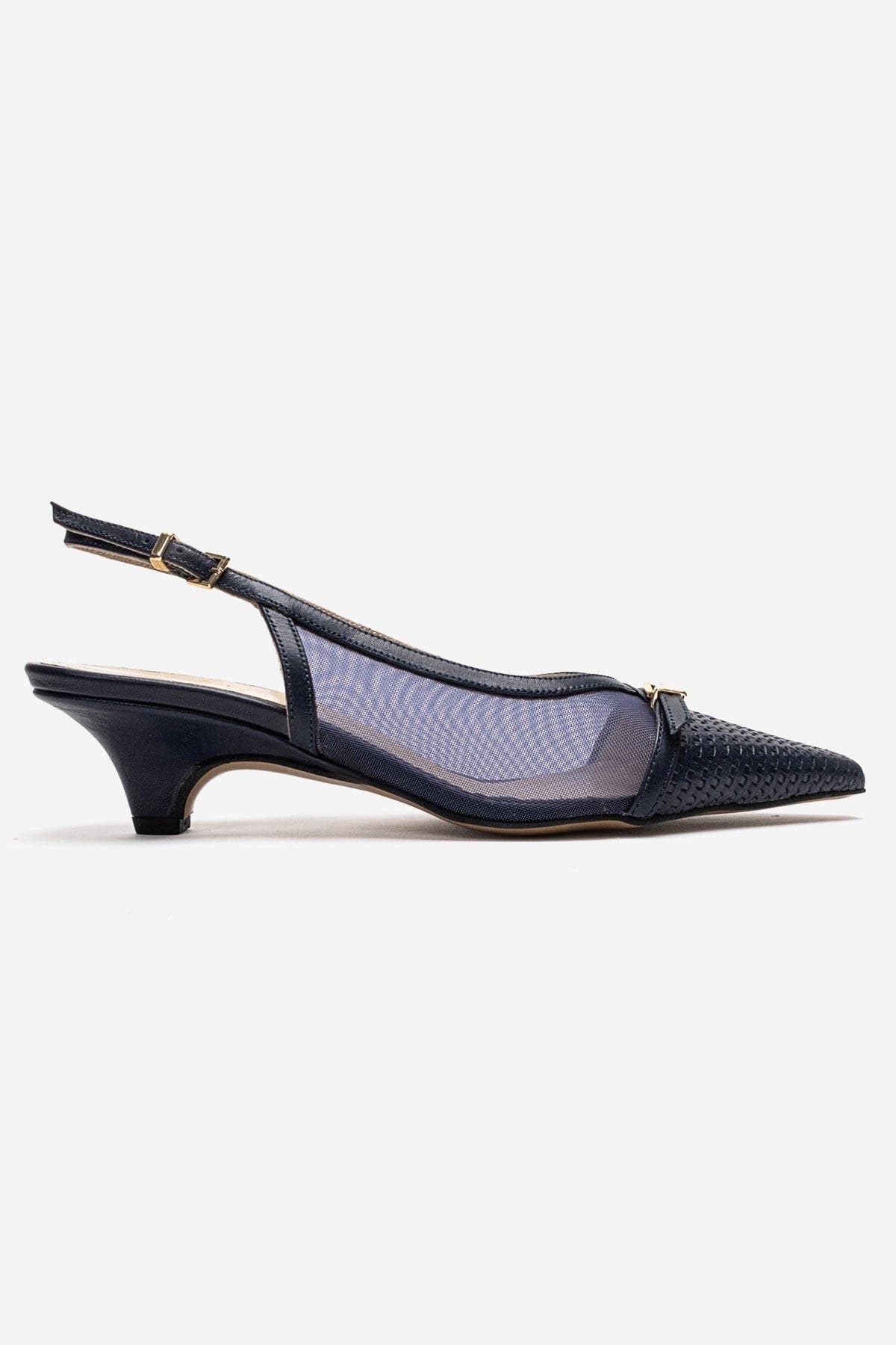 Laviera Mesh Slingback Pump, Alternate, color, Navy