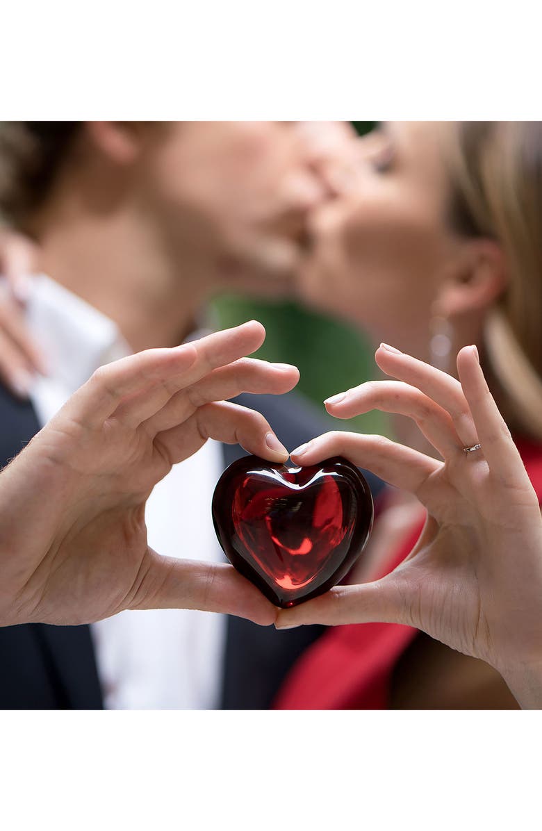 Baccarat Puffed Lead Crystal Heart, Alternate, color, 