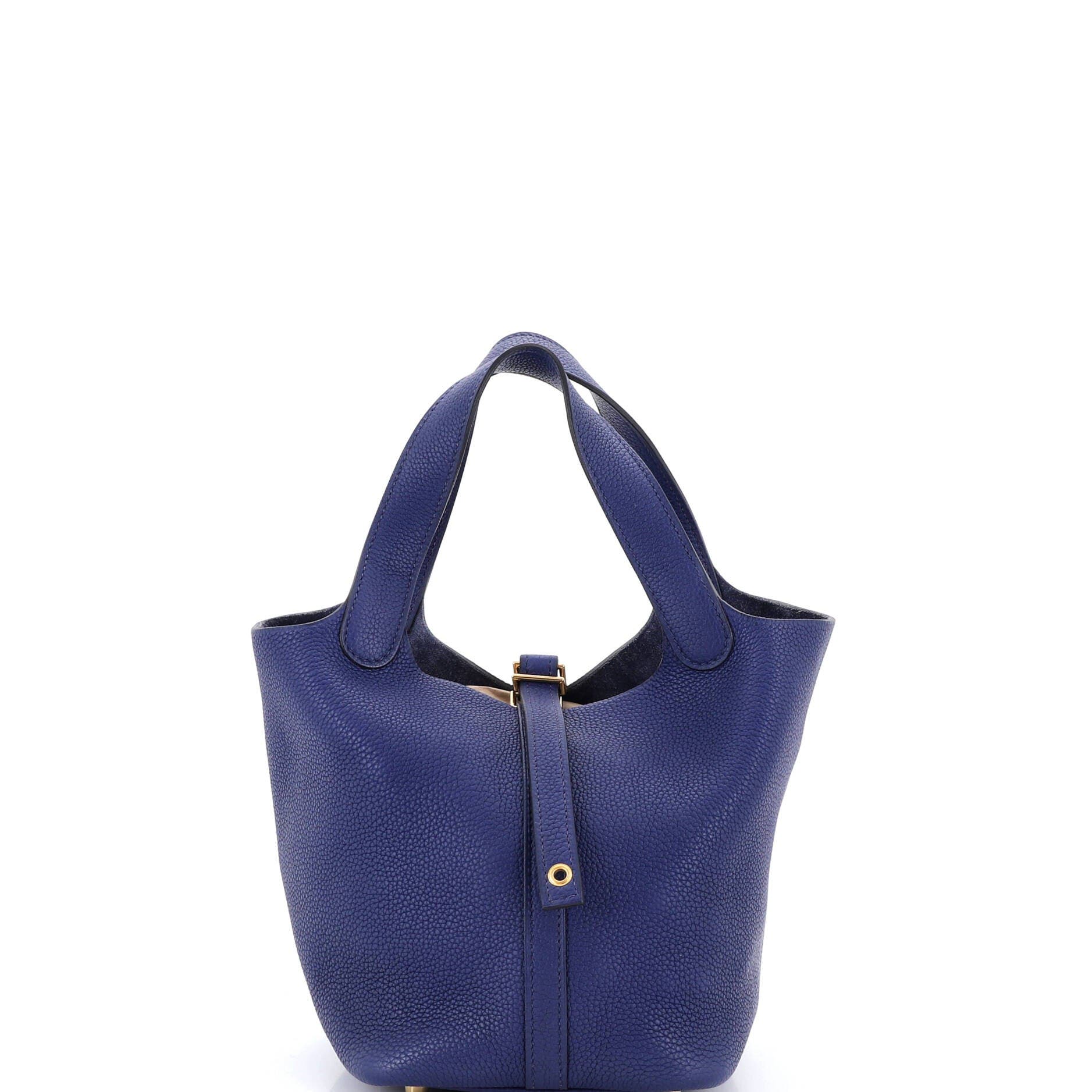 Pre-Owned Hermes Picotin Lock Bag Maurice PM, Main, color, Bleu Saphir