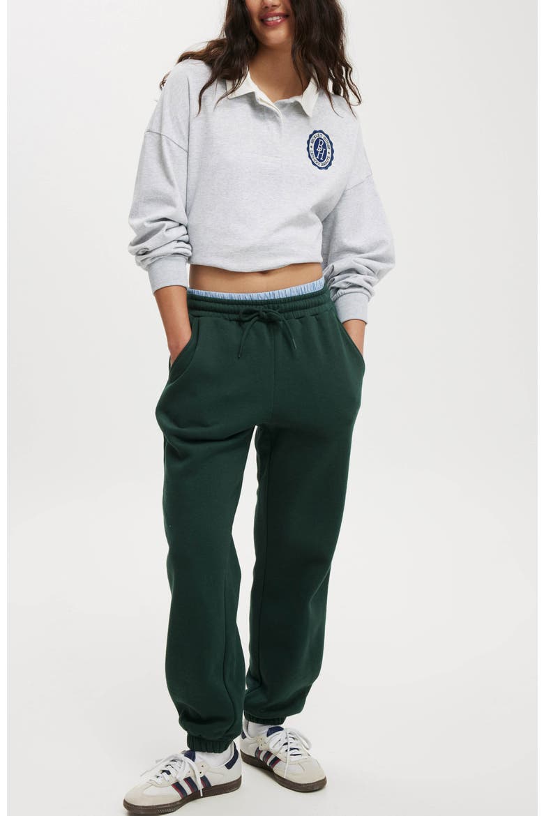 Oversized Long Sleeve Polo, Alternate, color, Beckley Soft Grey Marle
