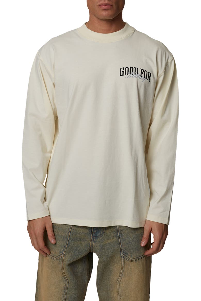 Oversized Long Sleeve Revival T-Shirt, Main, color, Ivory