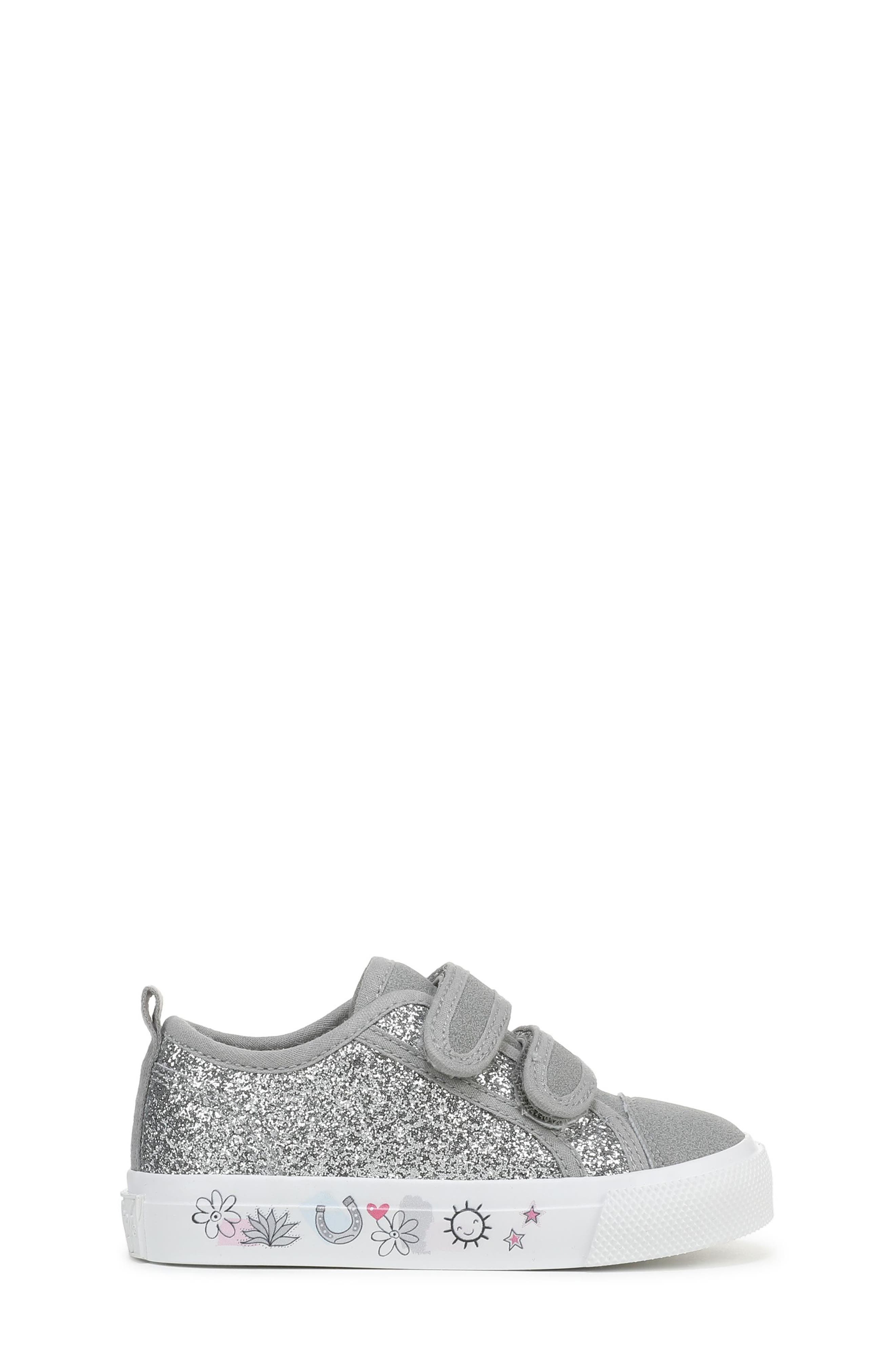 Blowfish Malibu Kids' Cove Sneaker, Alternate, color, Grey / Silver Glitter