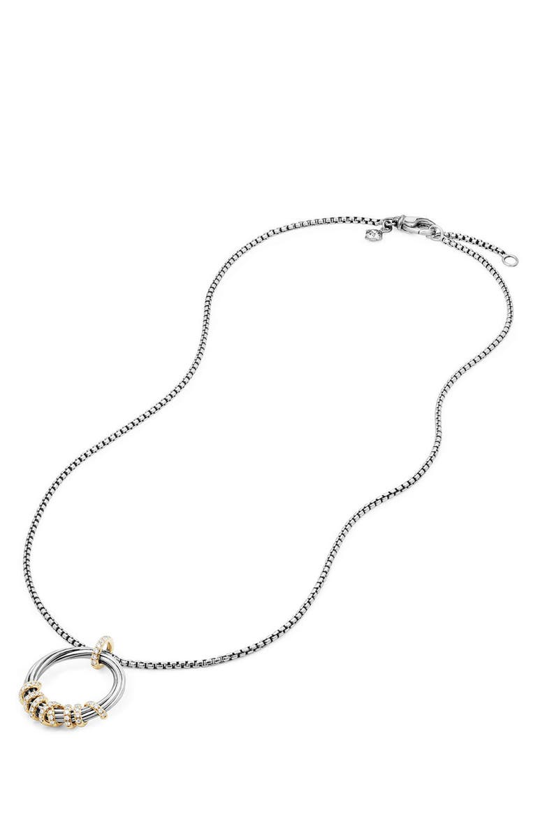 David Yurman Helena Medium Pendant Necklace with Diamonds & 18K Gold, Alternate, color,