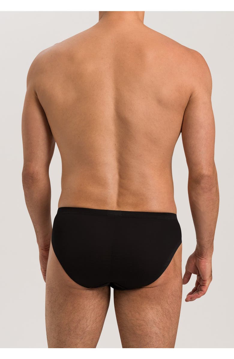 Hanro Cotton Sporty Cotton Low Rise Brief, Alternate, color, Black