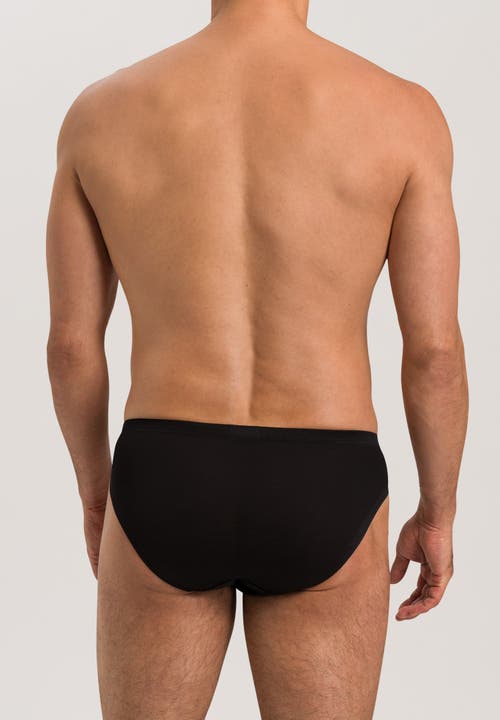 Hanro Cotton Sporty Three-quarter Briefs In Black