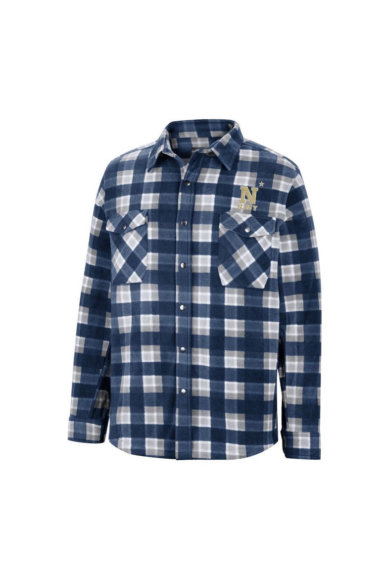 Men's Colosseum Navy Navy Midshipmen Ellis Full-Snap Jacket, Alternate, color, Navy