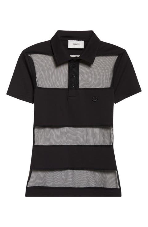 Stripe Sheer Polo